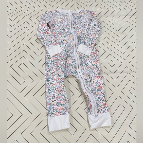Joy Street Colorful Bunny Zipper Pajama - Picture 1 of 11